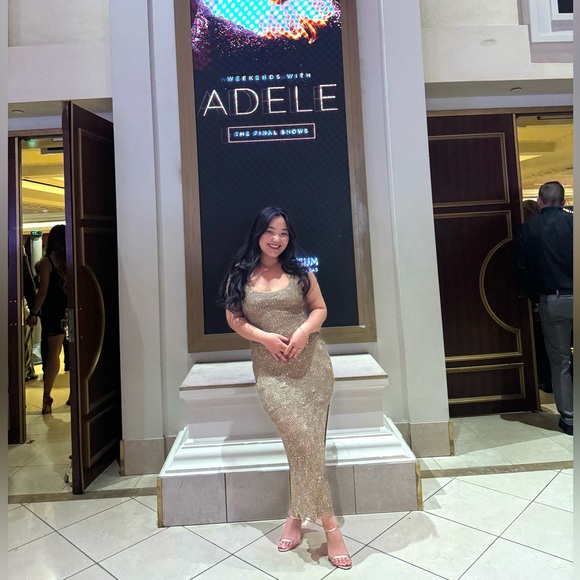 Gold Guess Dress (with sequins) - Picture 2 of 5